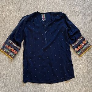 Johnny Was Embroidered blouse